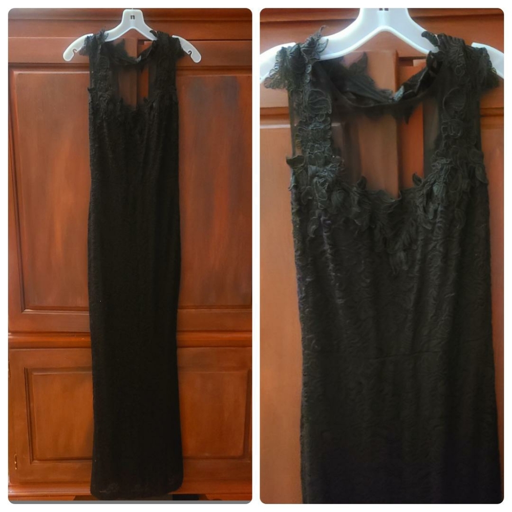 Formal black dress with lace
